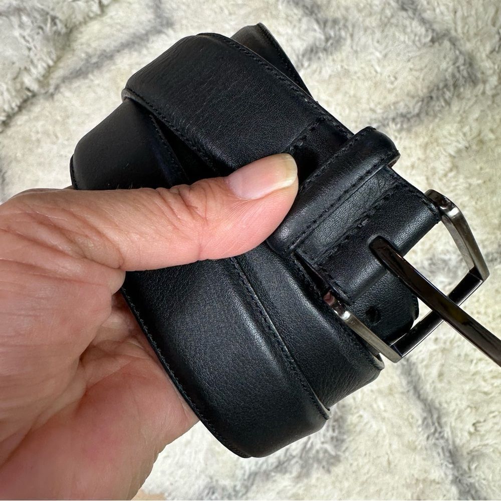 Perry Ellis Black Leather Belt